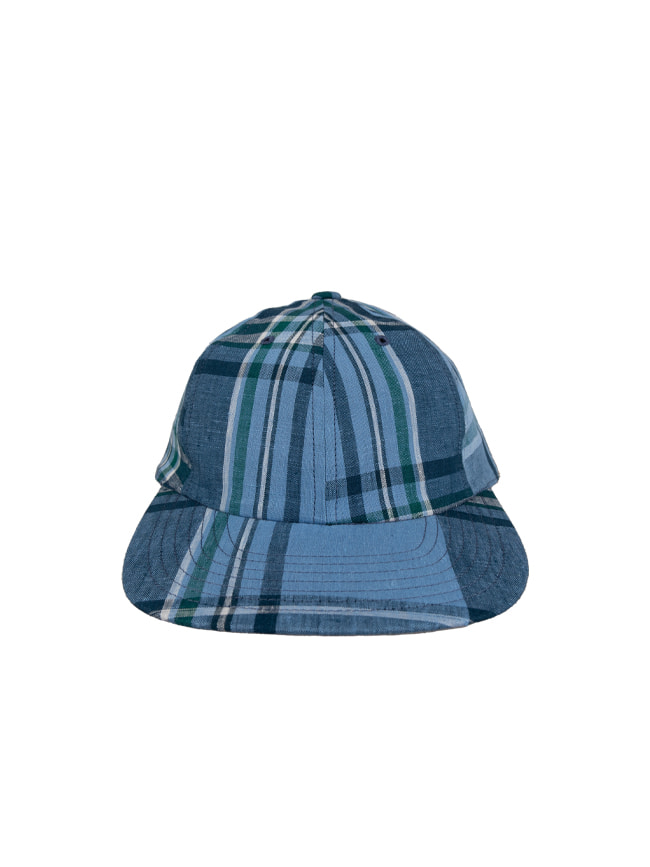 케이블아미_ LINEN CHECK CAP [Blue]