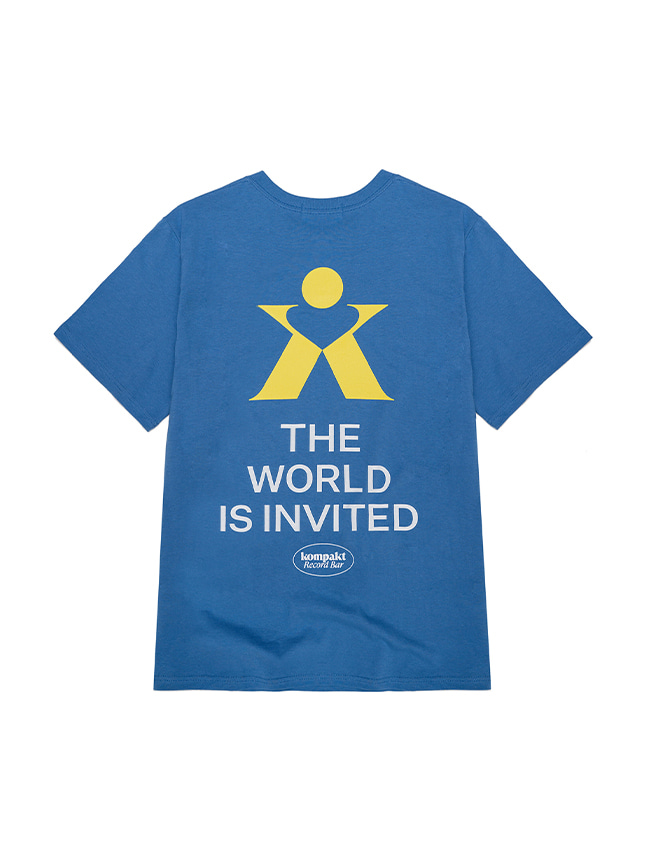 콤팩트 레코드 바_ The World is Invited Symbol T-Shirt [Blue]