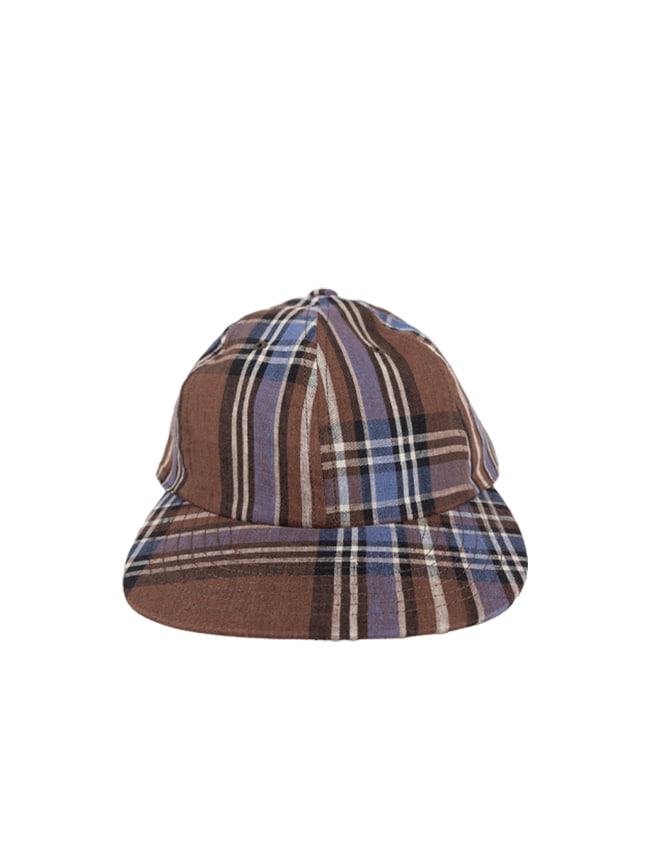 케이블아미_ LINEN CHECK CAP [Brown]