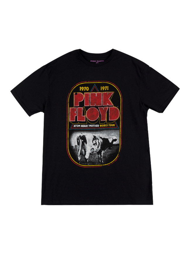 블리치아트_ PinkFloyd Atom Heart Mother Tour T-Shirt [BLACK]