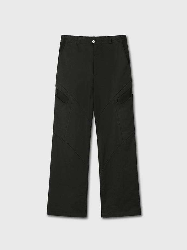 토니웩_ High Density Curved Multi-Pocket Pants [Black]