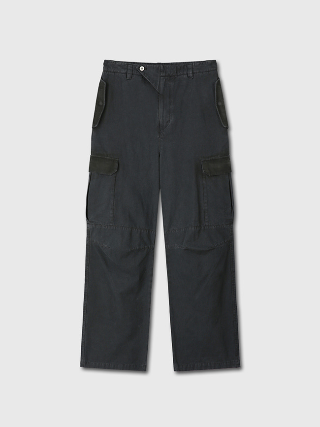 토니웩_ Garment-dyeing Six Pocket Cargo Pants [Faded Charcoal]