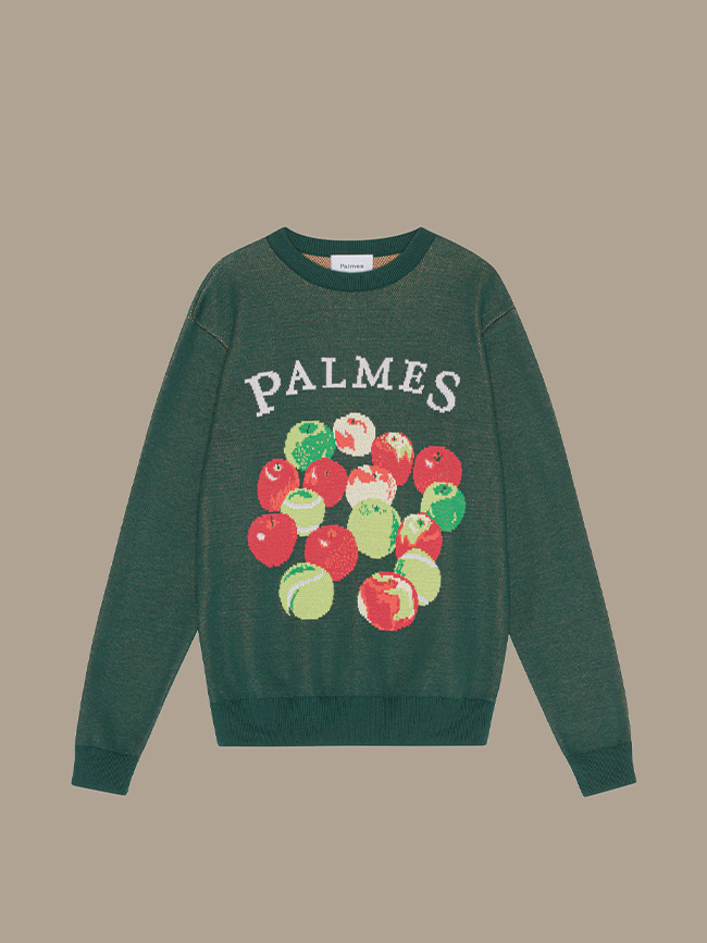팜즈_ Apples Knitted Sweater [Green]