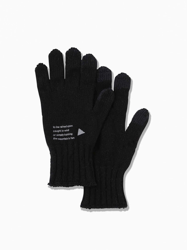 앤드원더_ Wool Knit Glove [Black]