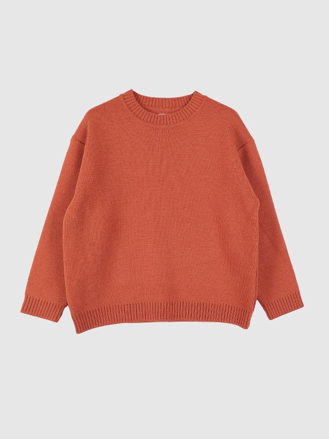 이이엘_ Nordic Sweater Classic [Orange]