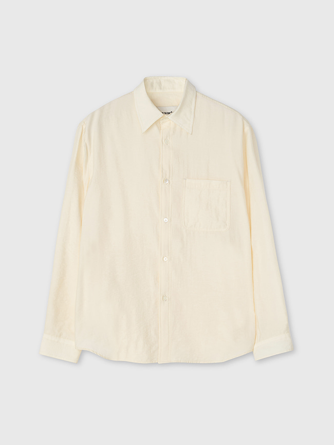 토니웩_  Silk Tencel Brushed Shirt [Cream]