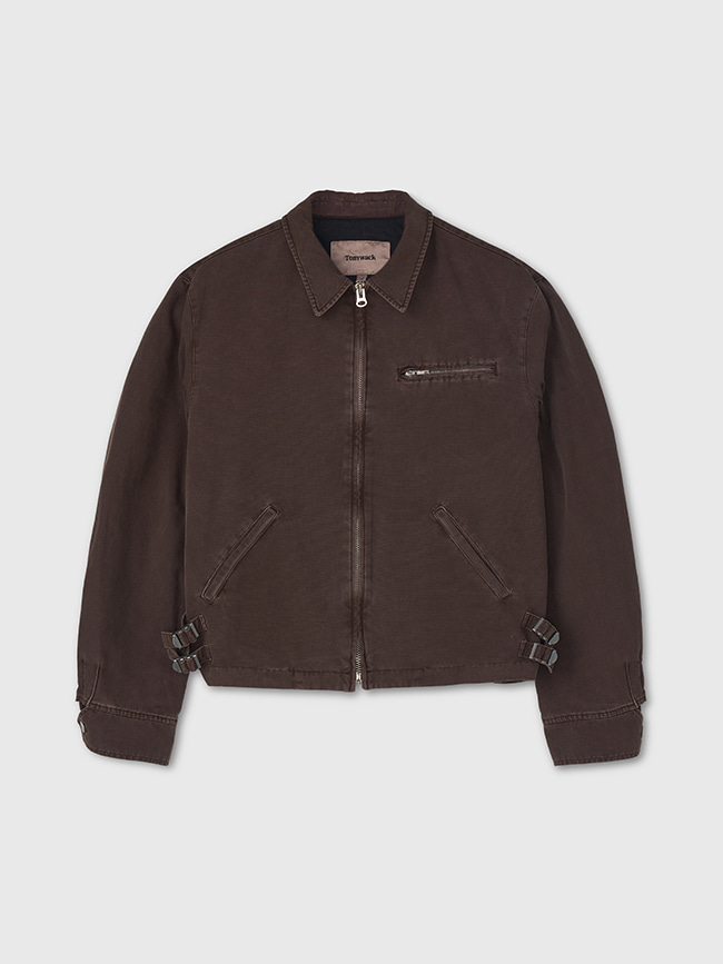 토니웩_ Garment-Dyed Cotton Work Jacket [Faded Brown]