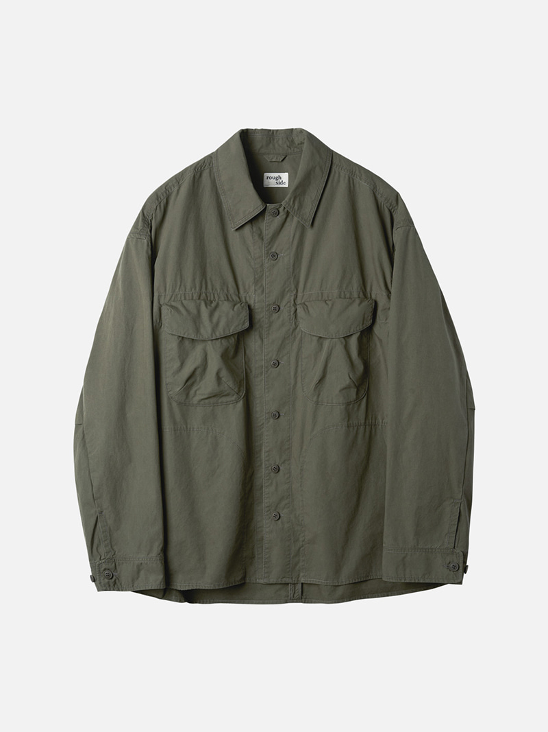 러프사이드_ 24SS Cover Shirt Jacket [Olive]