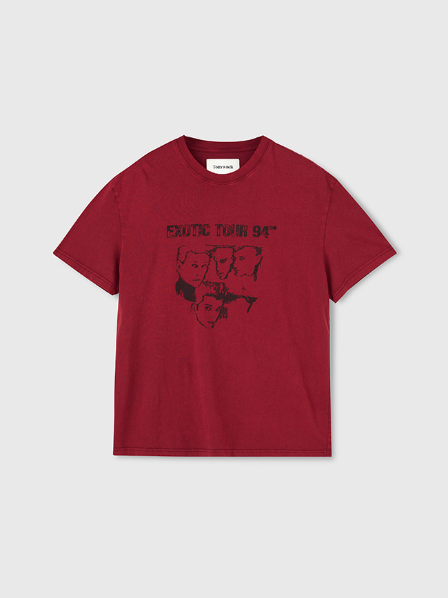 토니웩_  Tour 94 Garment Dyeing T-shirt [Red Pigment]