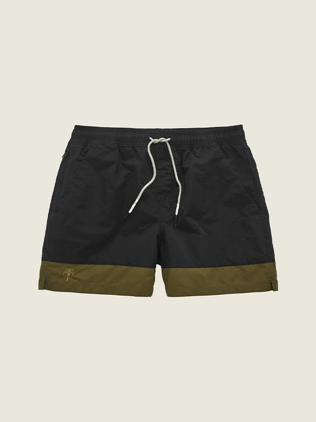 오아스_ Army Stripe Nylon Swim Shorts [Army Stripe]