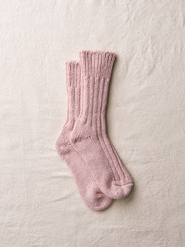 야하에_ Organic Cotton Low Gauge Socks [Pink]