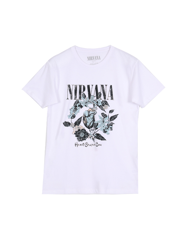 블리치아트_ Nirvana Heart Shape Box T-Shirt [WHITE]