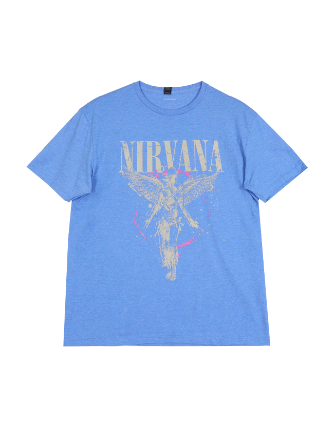 블리치아트_ Nirvana In Utero T-Shirt [LIGHT BLUE]
